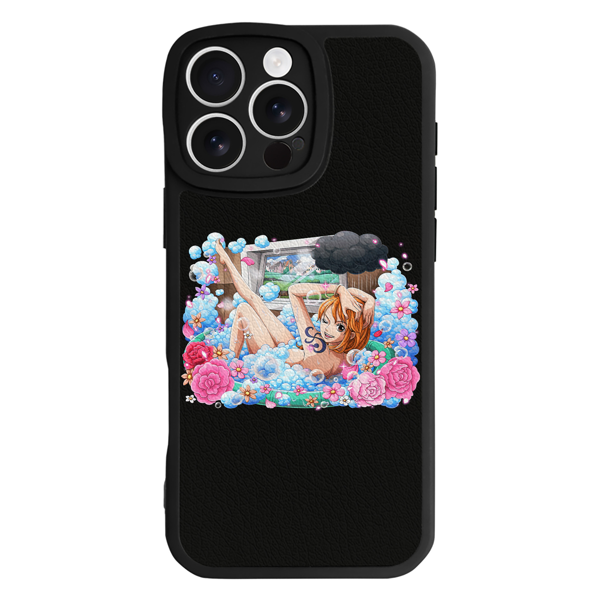 （画像用） ワンピース ナミ ONE PIECE Nami 【iPhone 16シリーズ対応】シリコンスマホケース（レザー調） 材質：シリコン